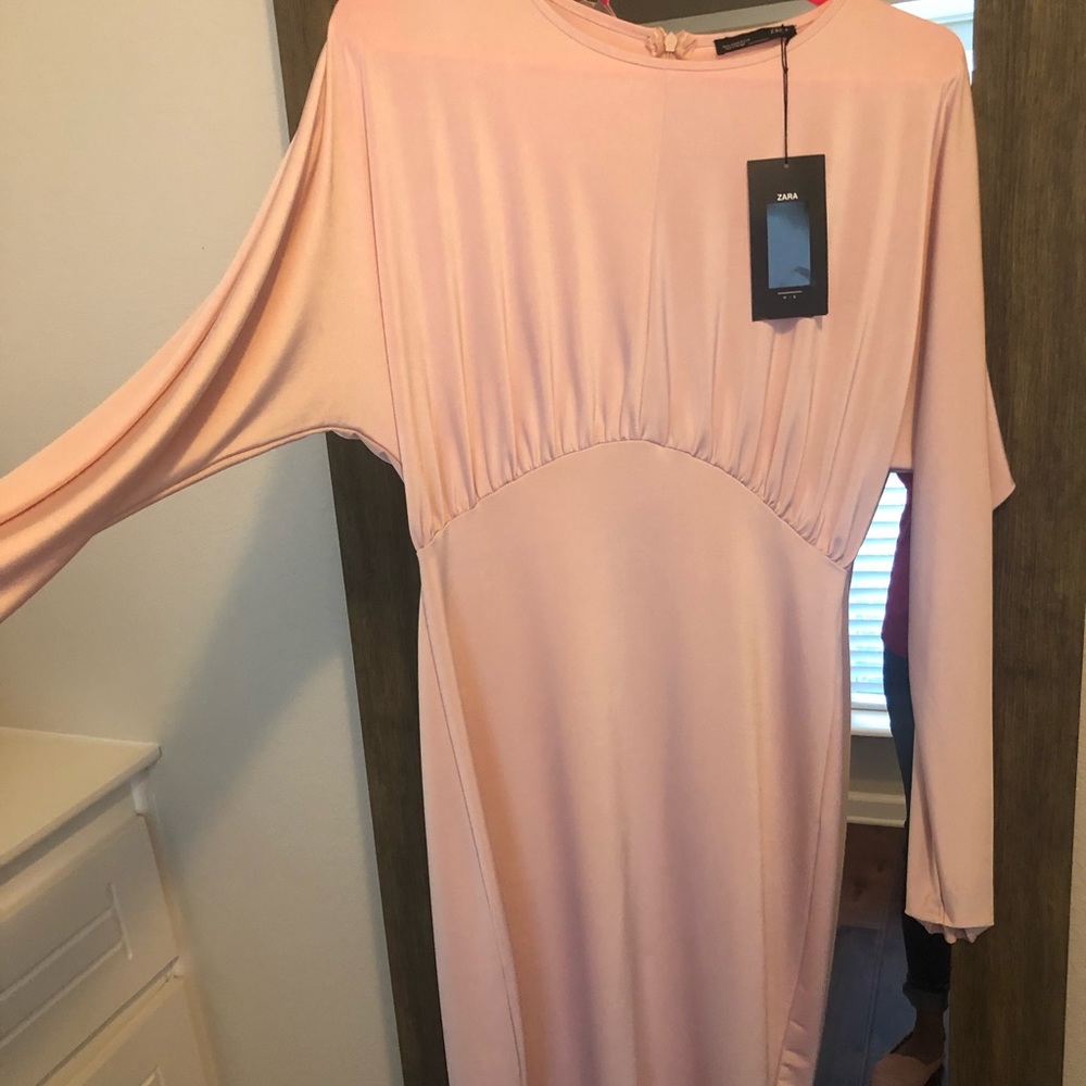 Blush pink cocktail dress